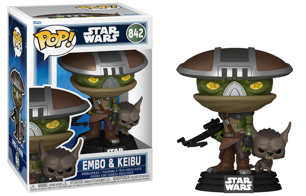 Funko Pop! Star Wars The Mandalorian and Grogu Embo and Keibu #842
