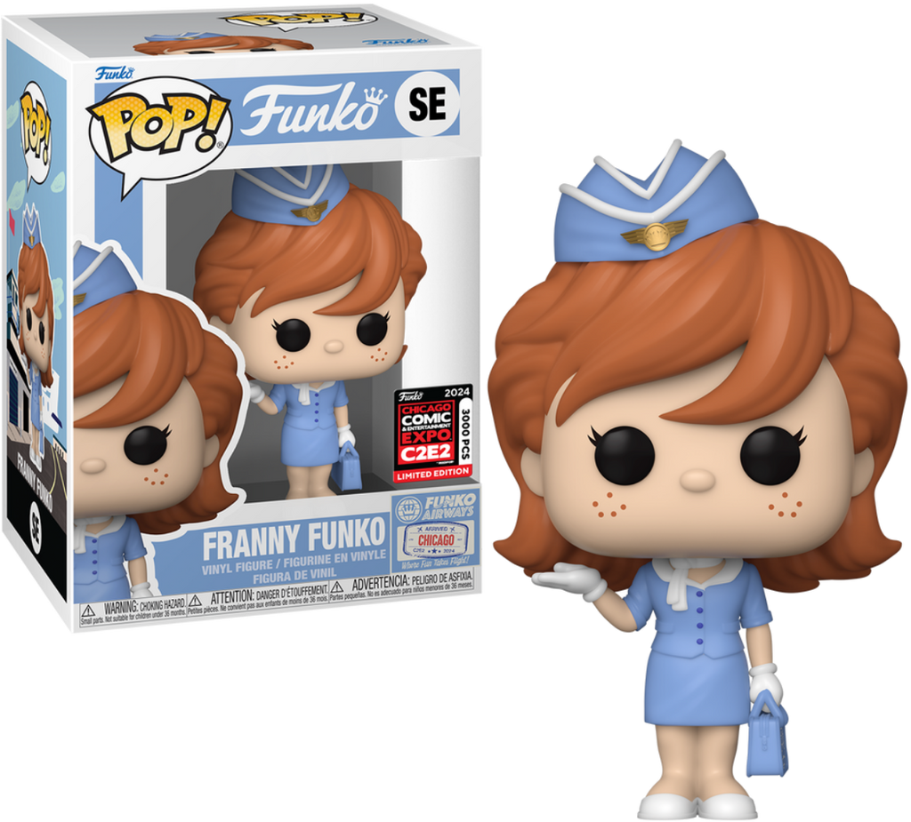 Funko Pop! Franny Funko Stewardess C2E2 (Official Sticker) Exclusive (3000 Pcs)