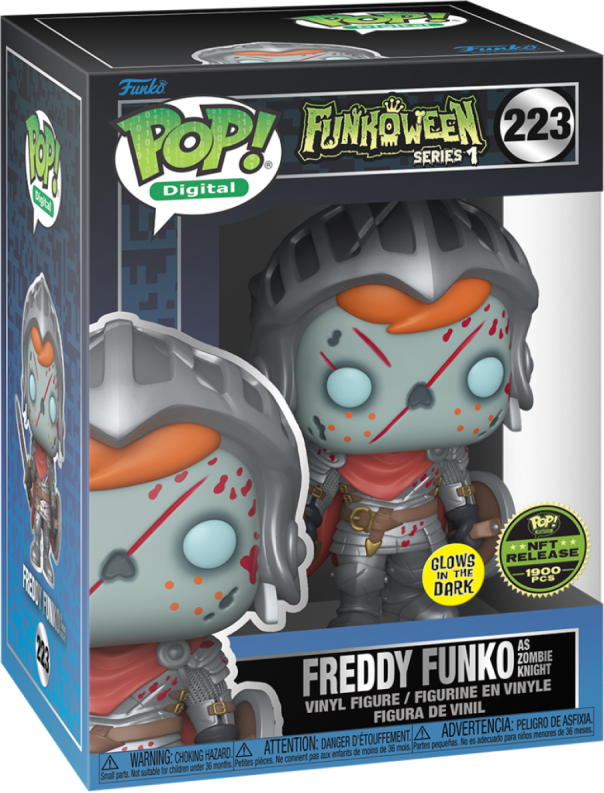 Funko Pop! Funkoween Series 1 Freddy Funko as Zombie Knight Glow NFT Exclusive #223 (1900 Pcs)
