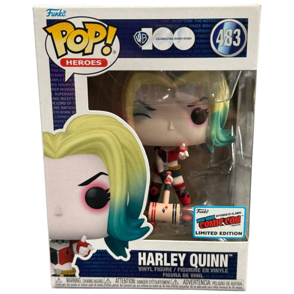 Funko Pop! DC Harley Quinn (WB100) New York Comic Con (Official Sticker) Exclusive #483