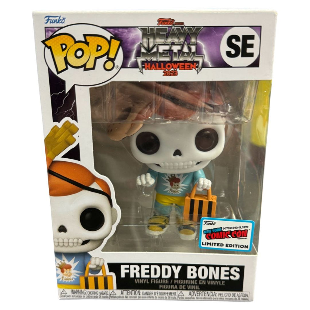 Funko Pop! Freddy Funko Freddy Bones (Heavy Metal Halloween 2023) New York Comic Con (Official Sticker) Exclusive