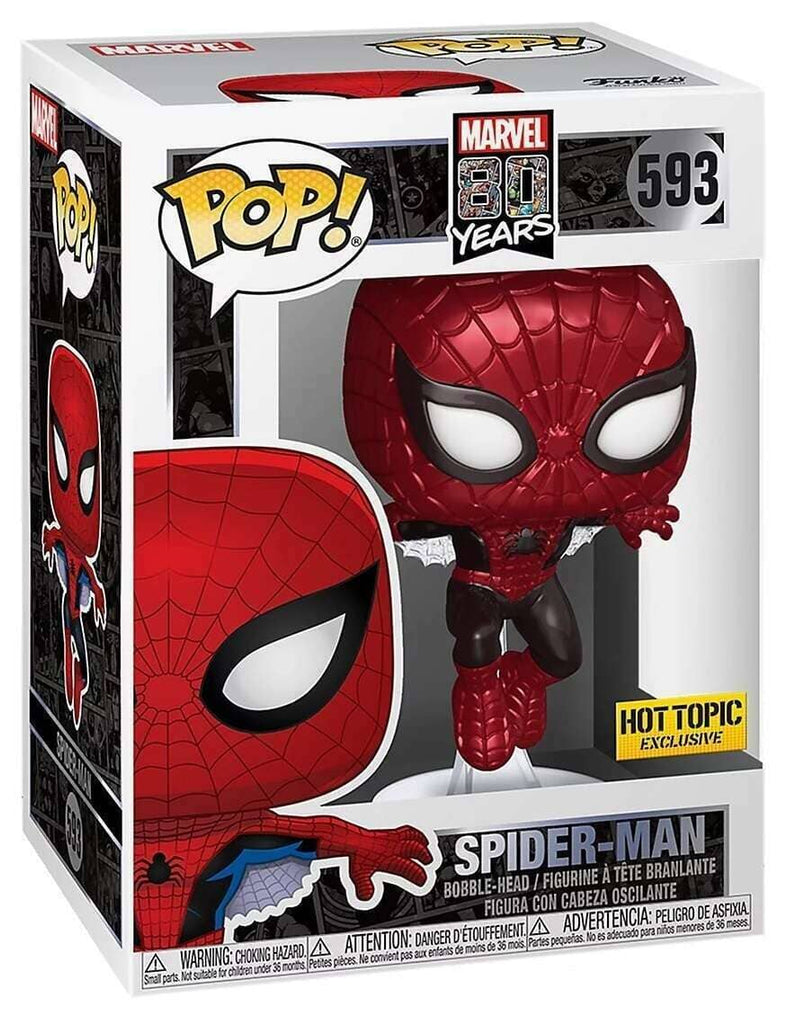 Funko Pop! Marvel 80 Years First Appearance Spider-Man (Metallic) Exclusive #593