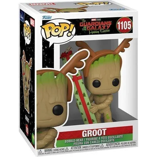 Funko Pop! Marvel Guardians of the Galaxy Holiday Special Groot (With Present) #1105