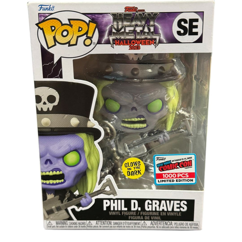 Funko Pop! Phil D. Graves (Glow) Heavy Metal Halloween 2023 New York Comic Con (Official Sticker) Exclusive (1000 PCS)