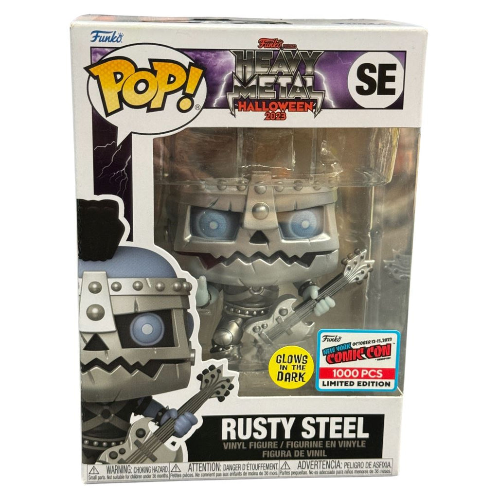 Funko Pop! Rusty Steel (Glow) Heavy Metal Halloween 2023 New York Comic Con (Official Sticker) Exclusive (1000 PCS)