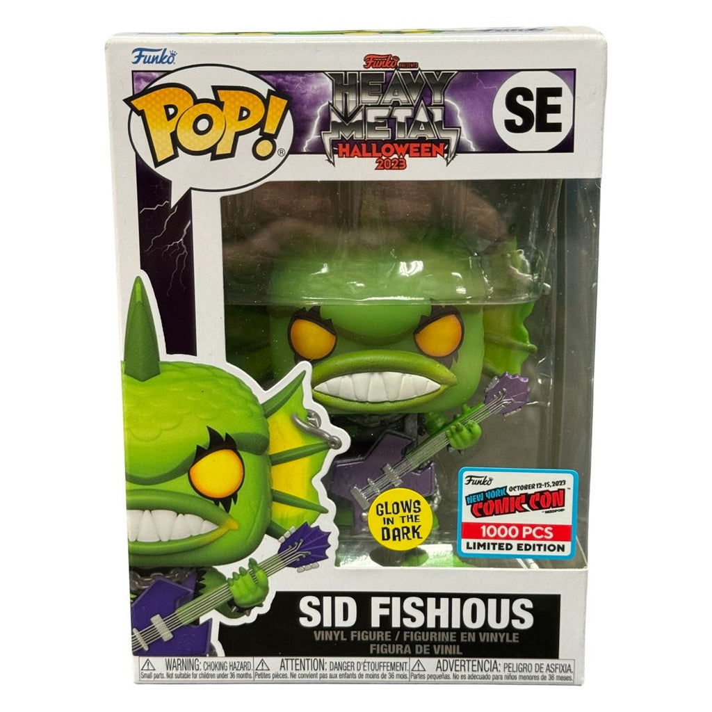 Funko Pop! Sid Fishious (Glow) Heavy Metal Halloween 2023 New York Comic Con (Official Sticker) Exclusive (1000 PCS)