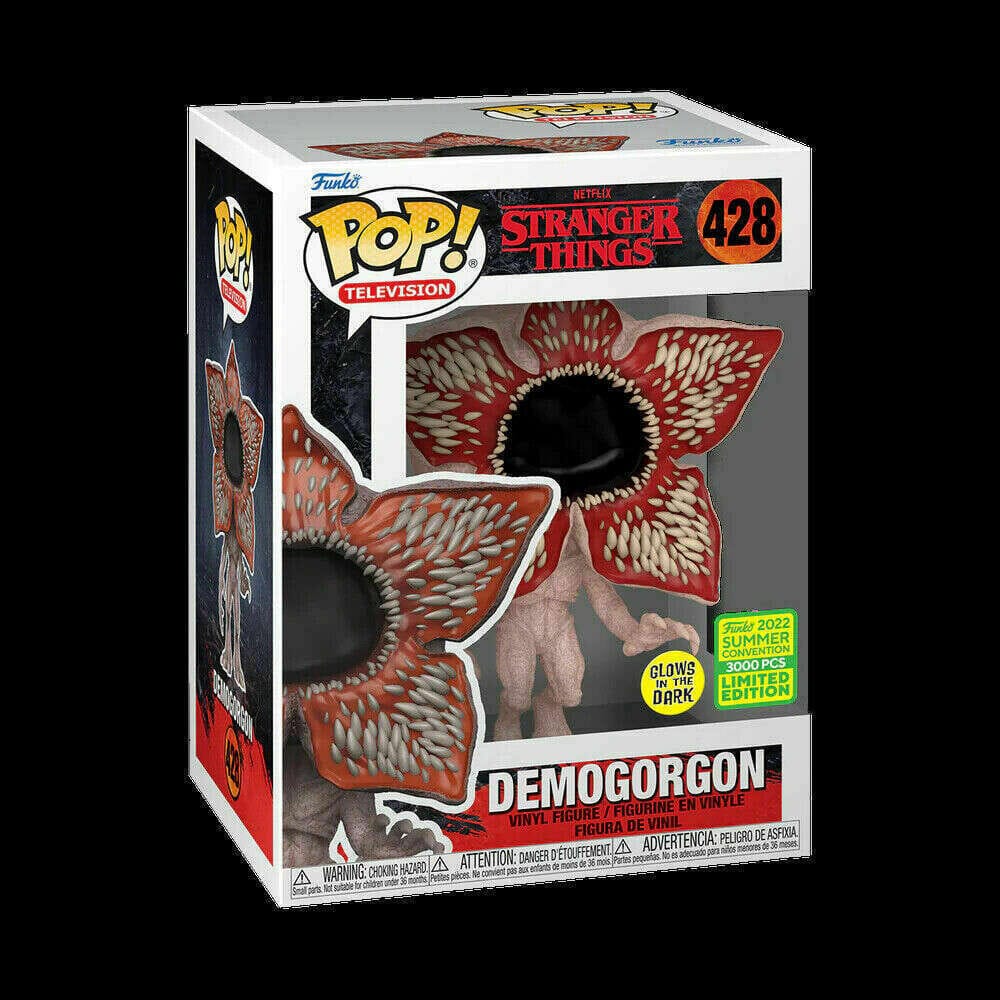 Funko Pop! Stranger Things Demogorgon Glow Summer Convention Exclusive #428 (Pop and Bag Bundle) (3000 PCS)