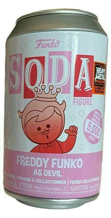 Funko Vinyl Soda Freddy Funko as Devil(Pink Gradient) Heavy Metal Halloween 2023 Exclusive (5000 PCS) Sealed
