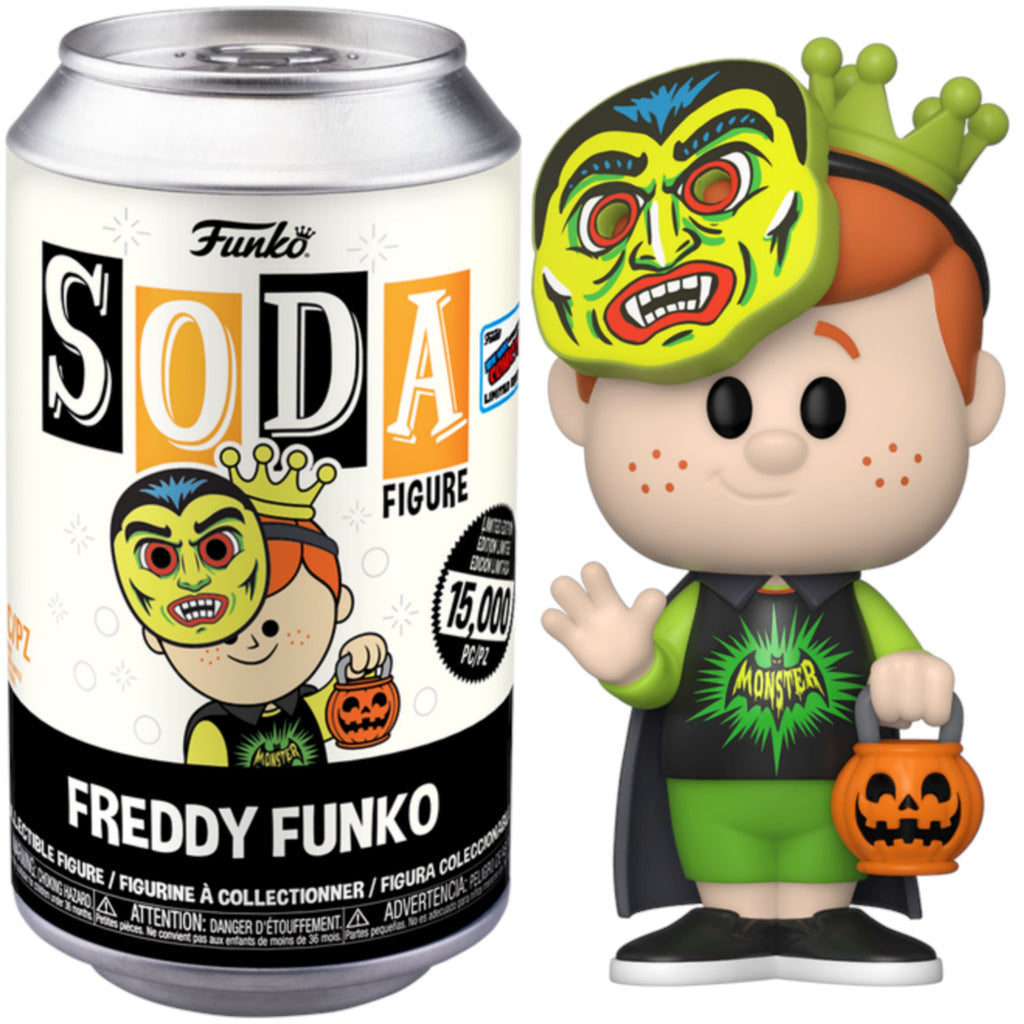 Funko Vinyl Soda Freddy Funko Trick Or Treat Heavy Metal Halloween 2023 Exclusive (15,000 PCS) Opened Can