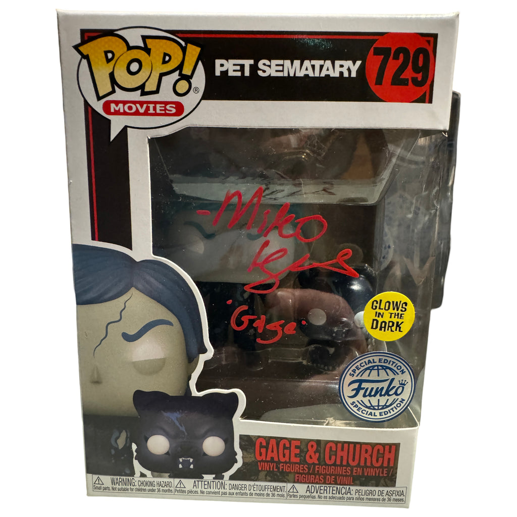 Funko Pop! Pet Sematary Gage & Church Signed Autographed By Miko Hughes #729 (JSA Certified)