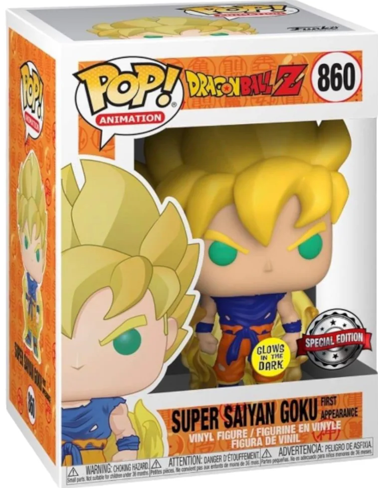 Dragon Ball Z Super Saiyan Goku First Appearance Glow Exclusive Funko Pop! #860