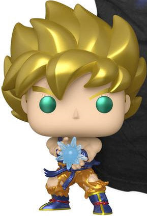 (Box Damage) Funko Pop! Dragon Ball Z Super Saiyan Goku with Kamehameha Metallic #948