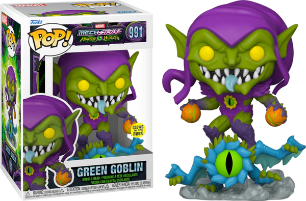 (Box Damage) Funko Pop! Marvel Mechstrike Monster Hunters Green Goblin Glow Exclusive #991