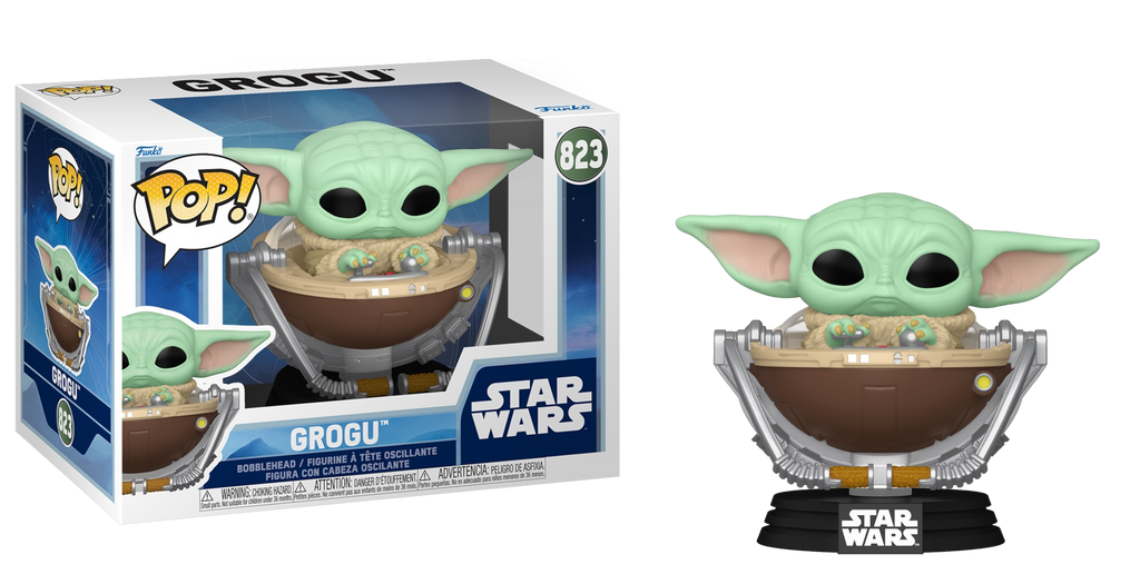 Funko Pop! Star Wars The Mandalorian and Grogu Grogu in Pram #823