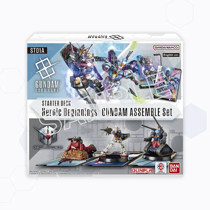 Gundam Card Game ST01A Starter Deck Heroic Beginnings Gundam Assemble Set