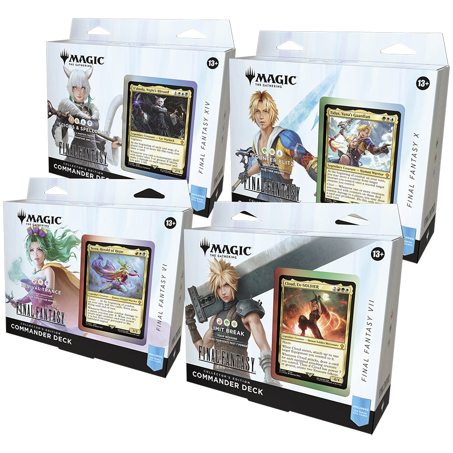 Magic The Gathering Final Fantasy Universes Beyond Collector (Foil) Commander Decks Set of 4