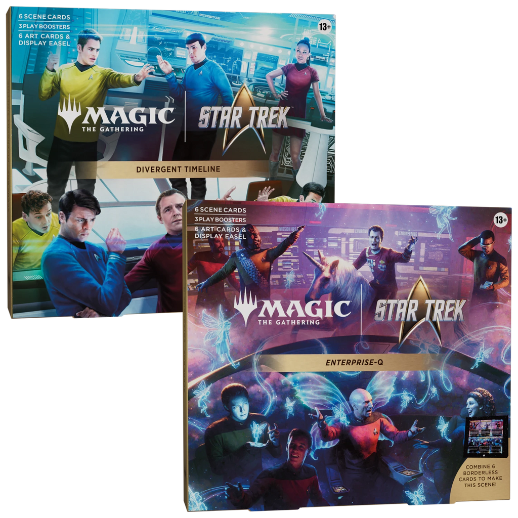 Magic The Gathering: Star Trek Scene Box Divergent Timeline & Enterprise-Q (Set of 2)