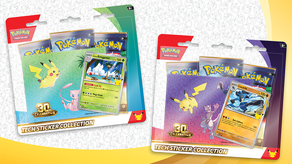 Pokemon TCG 30th Celebration Tech Sticker Collection Set of 2 Alolan Exeggutor & Lucario