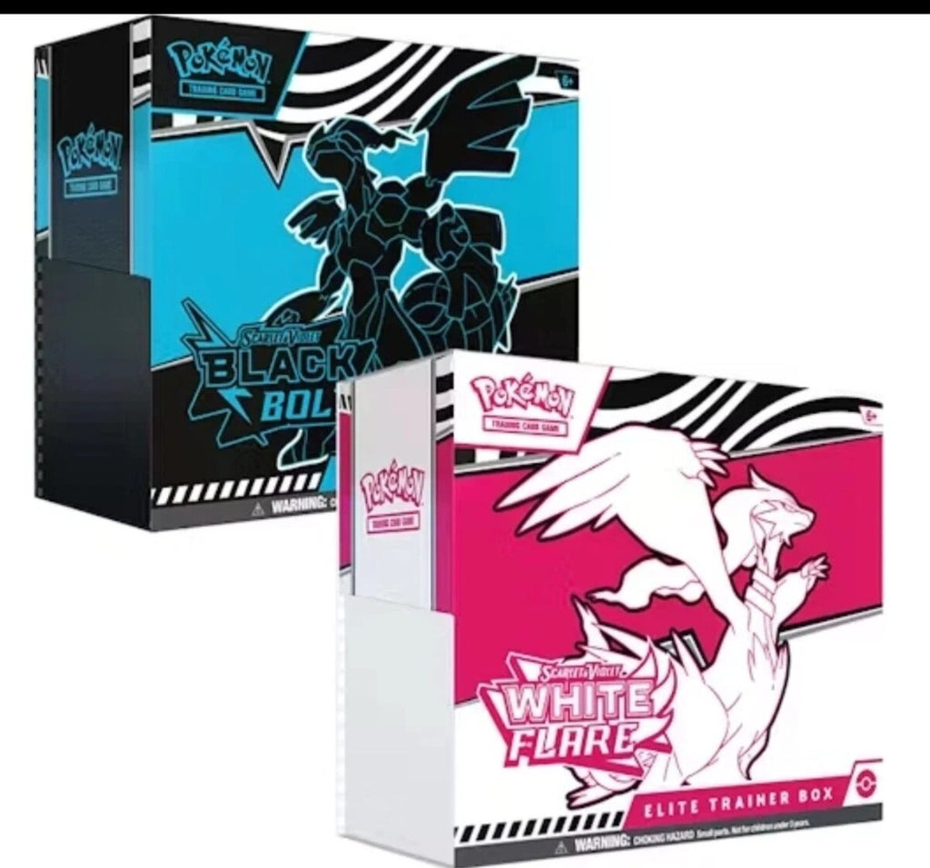 Pokemon TCG: Scarlet & Violet 10.5 Black Bolt & White Flare Elite Trainer Box ETB Bundle (Set Of Two)