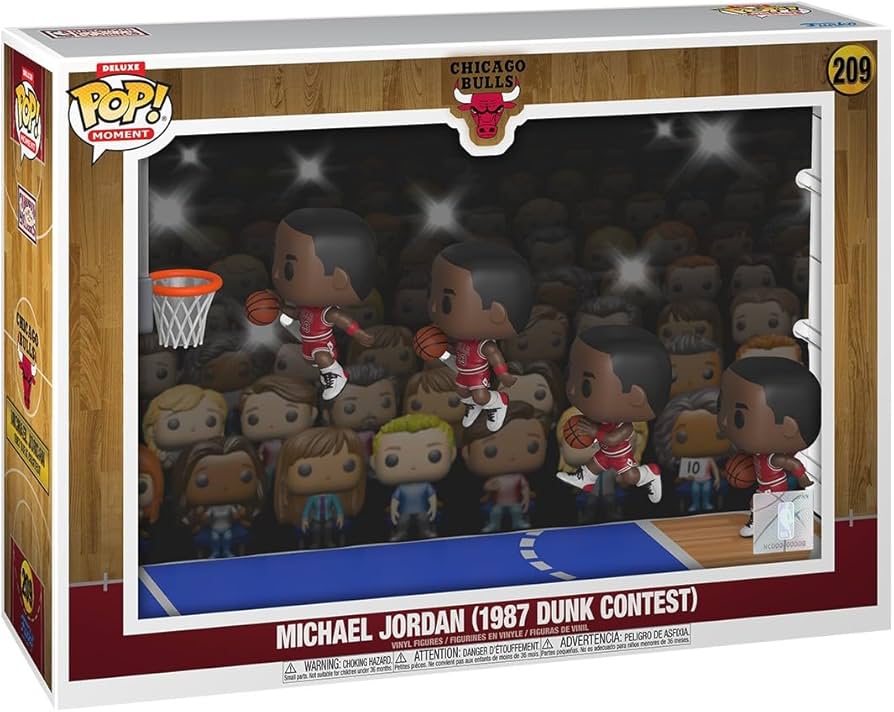 Funko Pop! Michael Jordan Chicago Bulls 1987 Dunk COntest Deluxe Moment #209