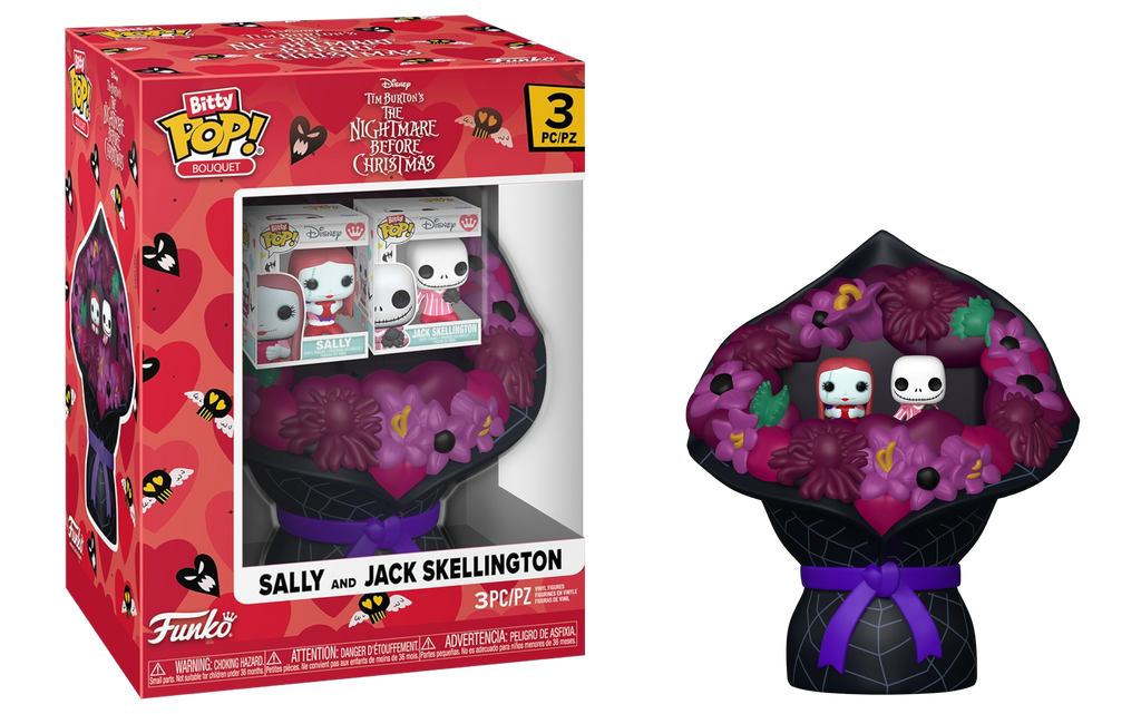 Funko Bitty Pop! Bouquet The Nightmare Before Christmas Sally and Jack skellington (Valentine)