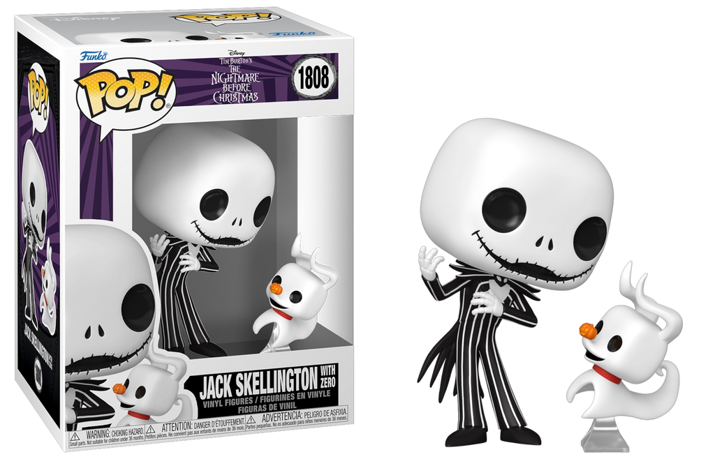 Funko Pop! The Nightmare Before Christmas Jack Skellington with Zero #1808