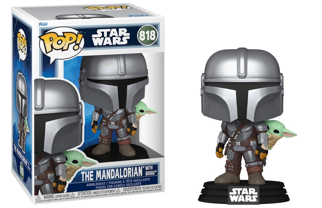 Funko Pop! Star Wars The Mandalorian and Grogu The Mandalorian with Grogu #818