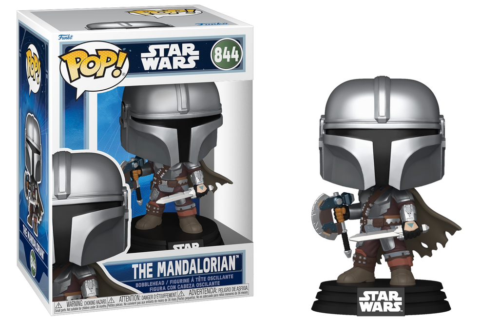 Funko Pop! Star Wars The Mandalorian and Grogu The Mandalorian with Weapons #844