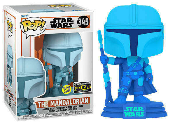 Funko Pop! Star Wars The Mandalorian Holographic Glow Exclusive #345