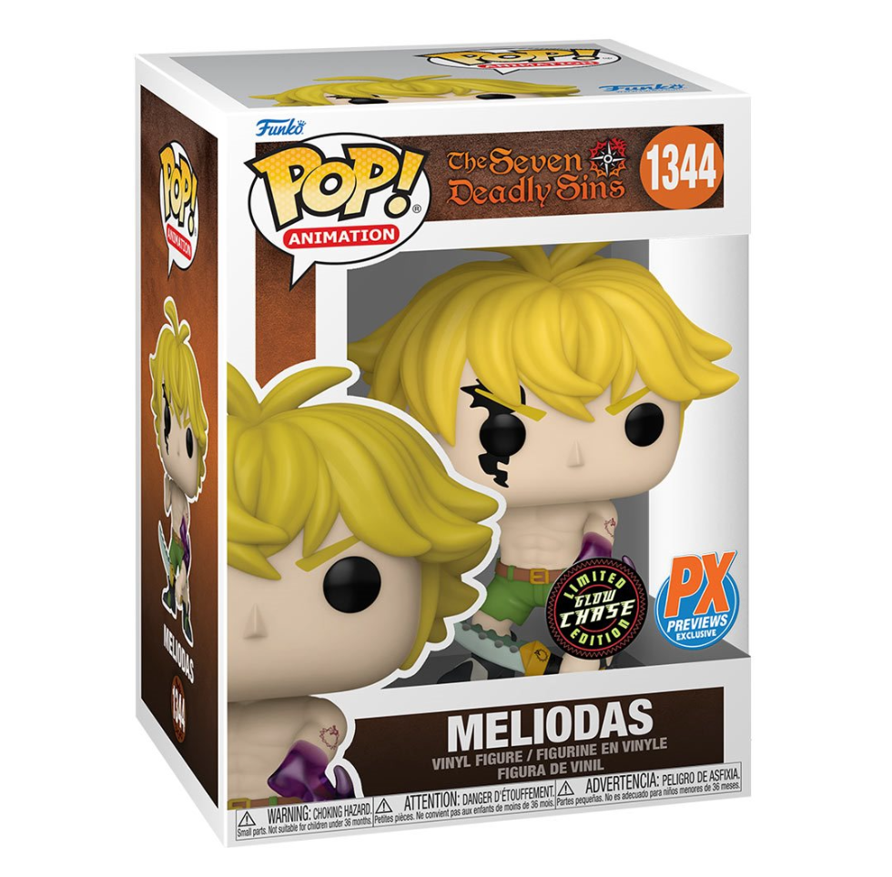 (Light Box Damage) Funko Pop! The Seven Deadly Sins Meliodas Glow Chase Exclusive #1344