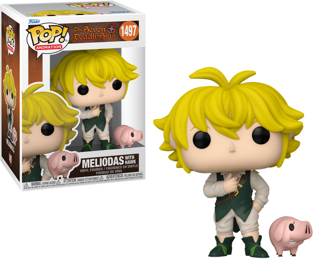 (Light Box Damage) Funko Pop! The Seven Deadly Sins Meliodas with Hawk #1497
