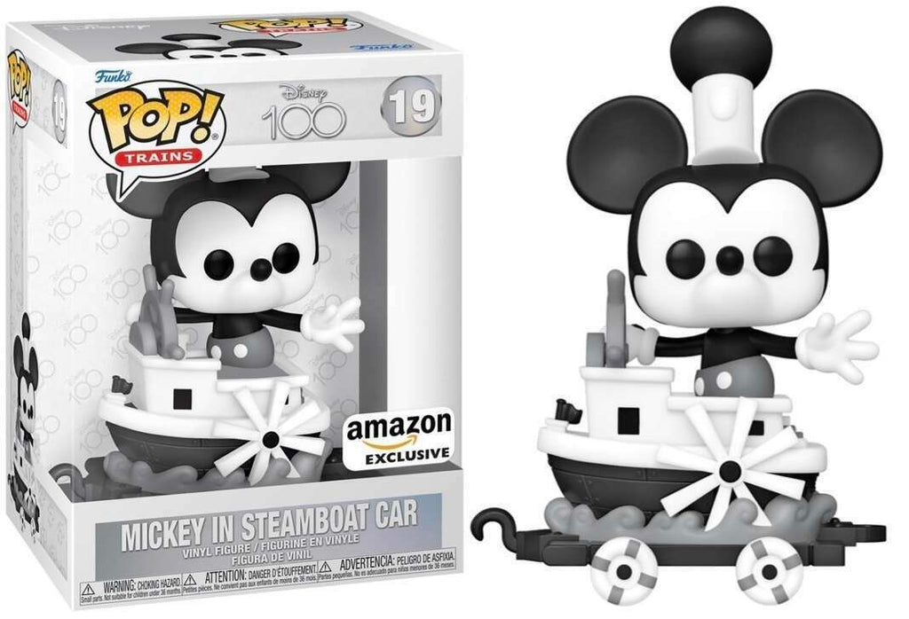 Funko Pop! Trains Disney 100 Mickey in Steamboat Car Exclusive #19