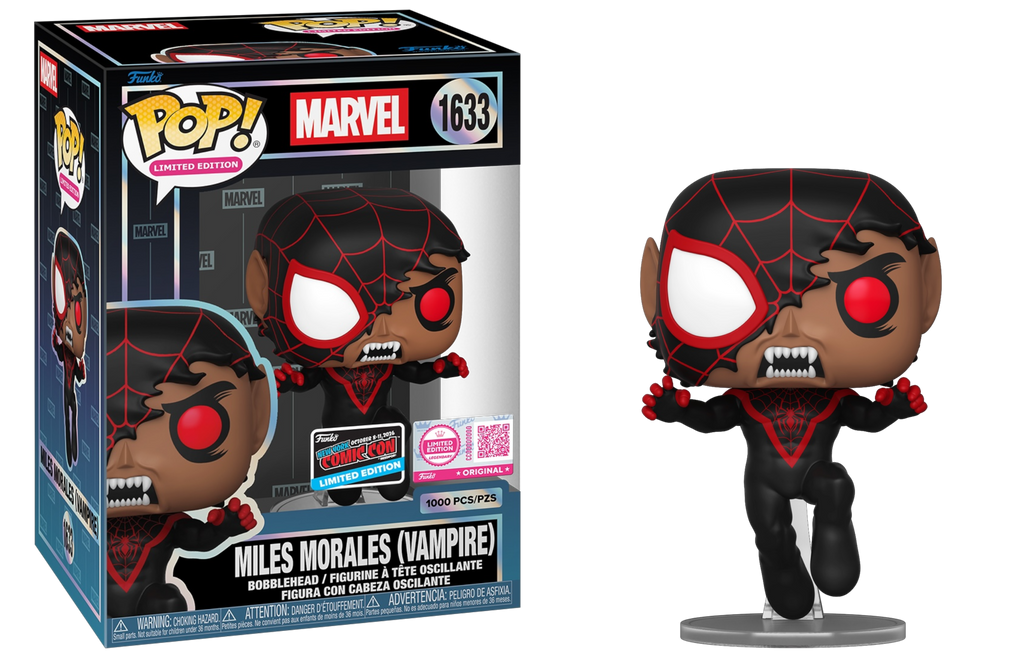 Funko Pop! Marvel Miles Morales (Vampire) NYCC (Official Sticker) Exclusive #1633 (1000 Pcs)