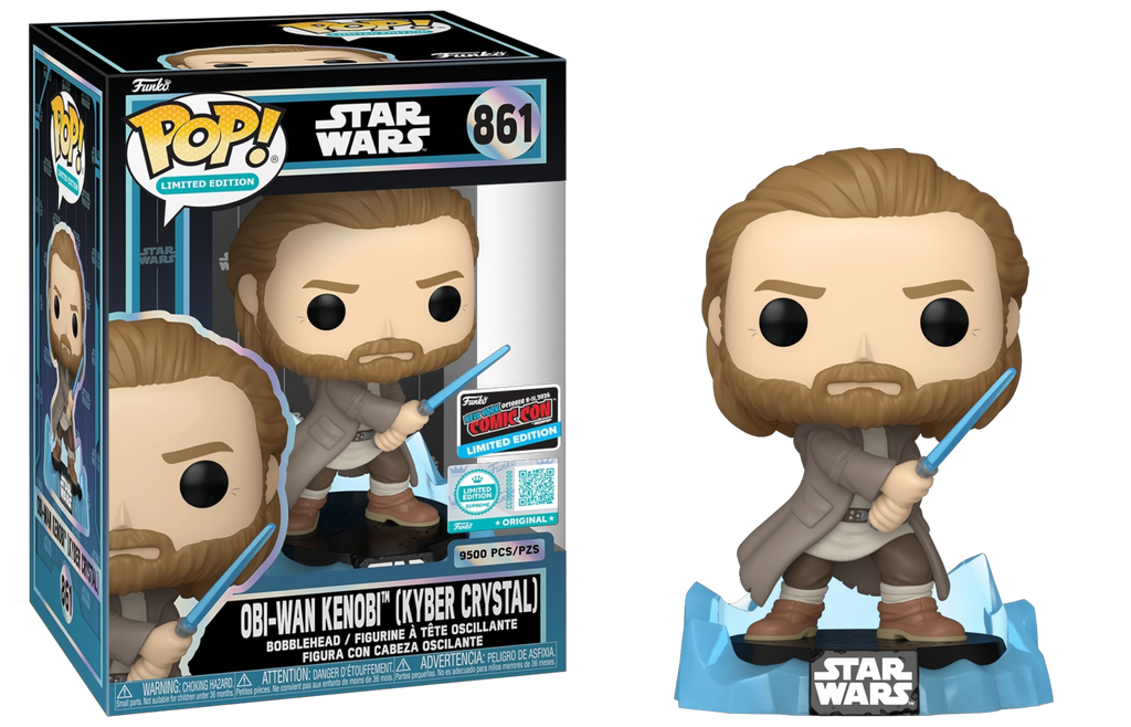 Funko Pop! Star Wars Obi-Wan Kenobi (Kyber Crystal) (Official NYCC Sticker) (Exclusive) 9,500pcs #861