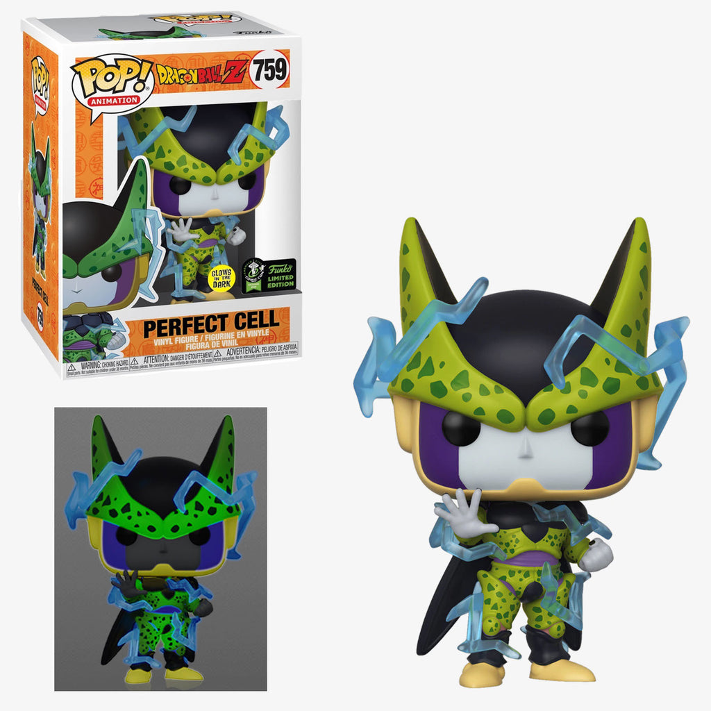 Funko Pop! Dragon Ball Z Perfect Cell Glow ECCC (Official Sticker) Exclusive #759