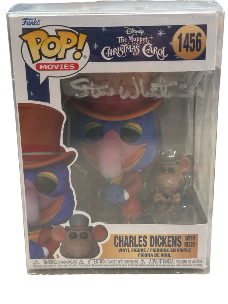 Steve Whitmire Signed Autographed Muppets Charles Dickens Gonzo w/ Rizzo Funko Pop #1456 (JSA Certified) (Quotes and Colors May Vary)