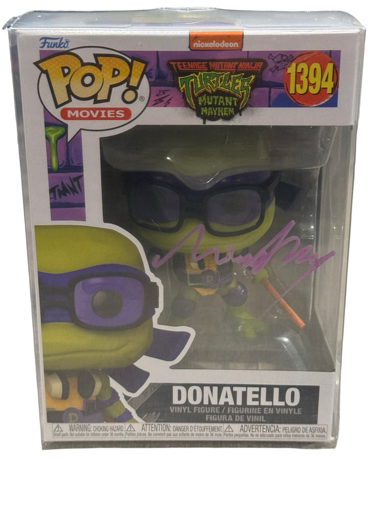 Funko Pop! Micah Abbey Signed Autographed Donatello Teenage Mutant Ninja Turtles (TMNT) Mutant Mayhem #1394 (JSA Certified) (Quotes and Colors May Vary)
