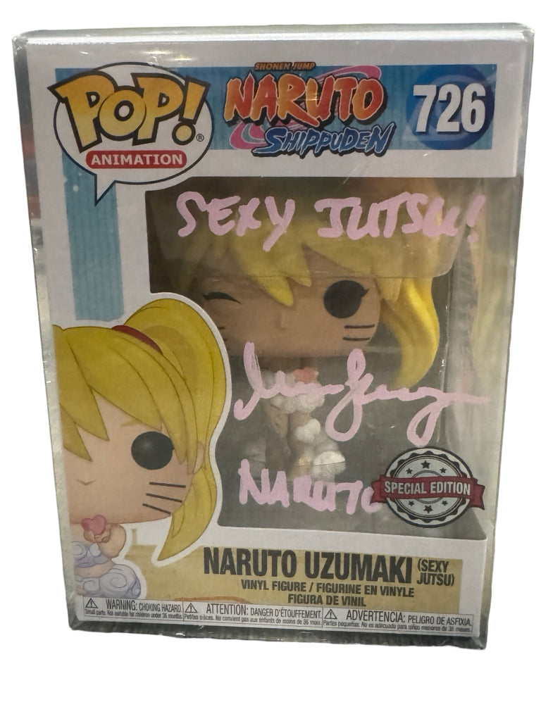 Funko Pop! Naruto Sexy Jutsu Signed Autographed by Maile Flanagan #726 (JSA Certified) (Style, Quote, & Colors May Vary)