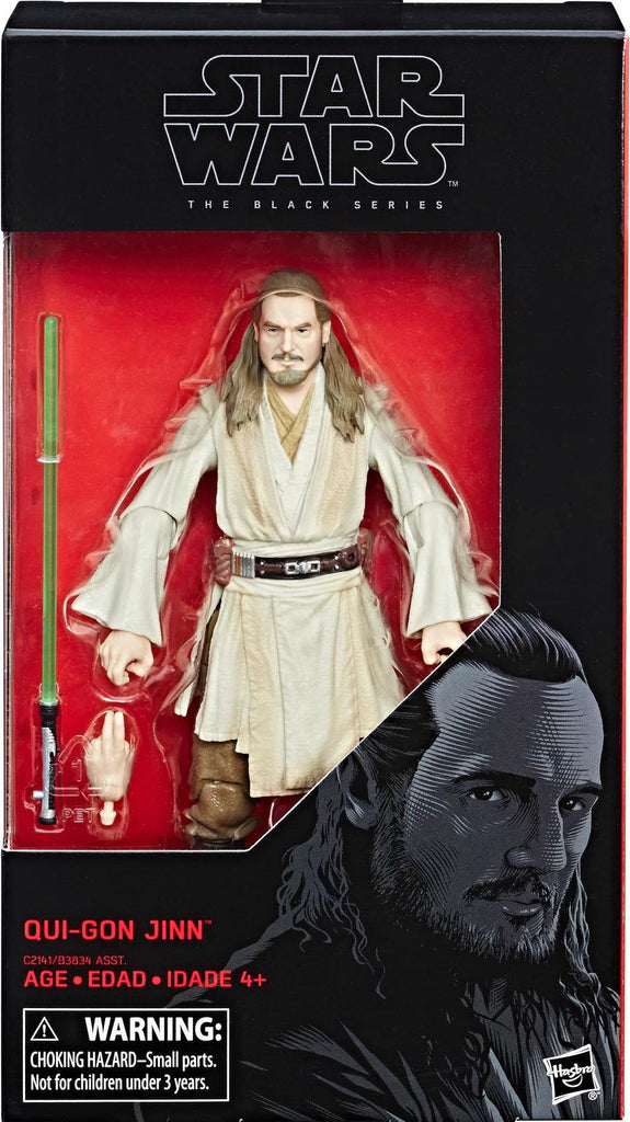 (OPENED) (COMPLETE IN BOX) Hasbro Star Wars Black Series #40 Qui-Gon Jinn Action Figure