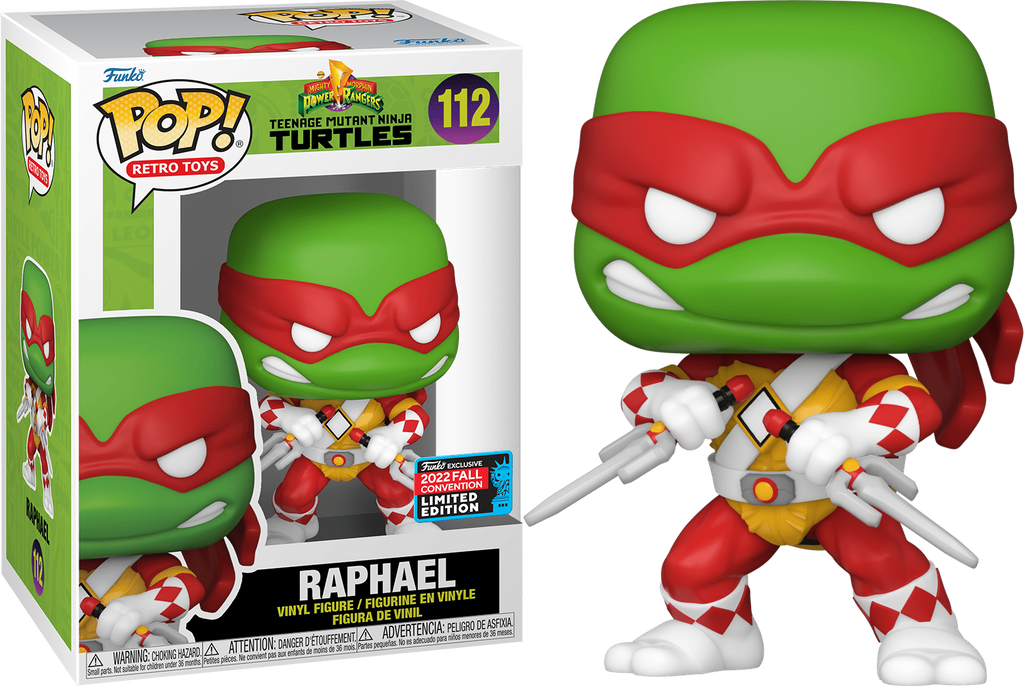 Funko Pop! Teenage Mutant Ninja Turtles (TMNT) Raphael as Red Power Ranger Fall Convention Exclusive #112