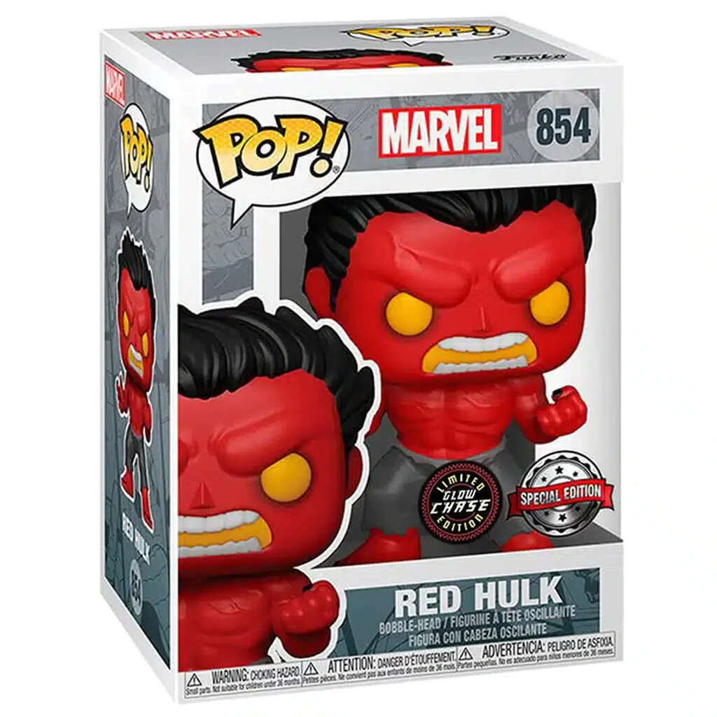 Funko Pop! Marvel Red Hulk (Glow) Chase Exclusive #854