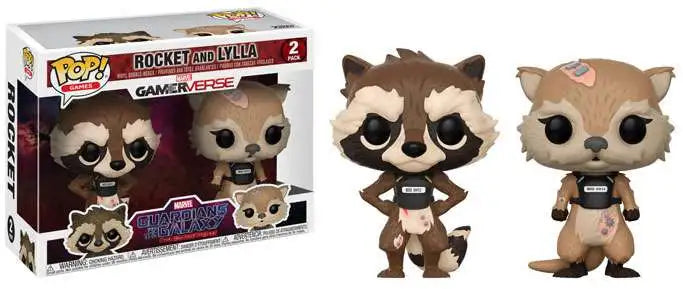 (Light Box Damage) Funko Pop! Guardians of the Galaxy The Telltale Series Rocket and Lylla 2 Pack