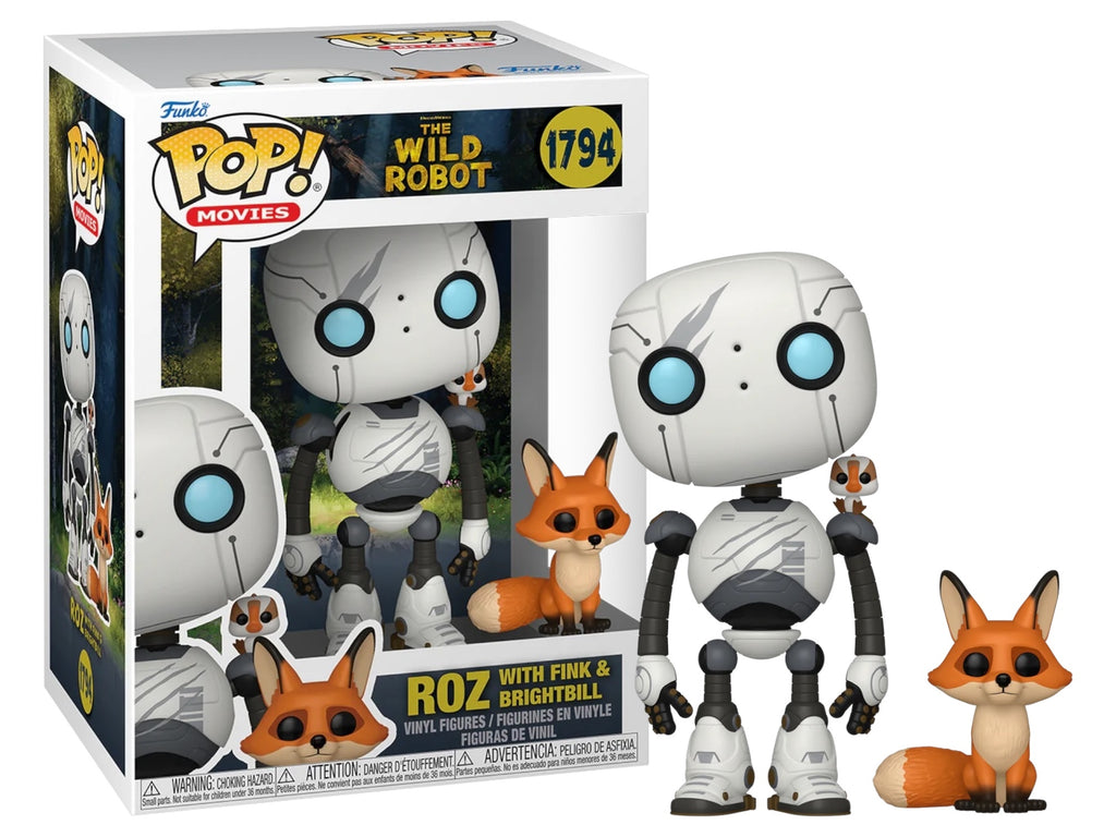 Funko Pop! The Wild Robot Roz with Fink and Brightbill #1794