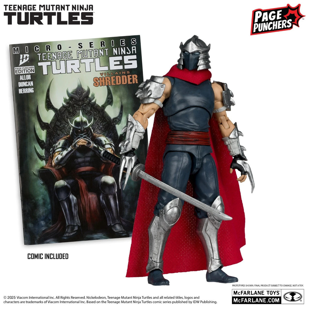McFarlane Page Punchers Teenage Mutant Ninja Turtles Shredder Action Figure with Comic