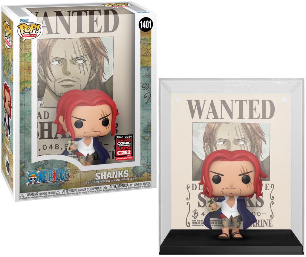 Funko Pop! One Piece Shanks Wanted Poster C2E2 (Official Sticker) Exclusive #1401