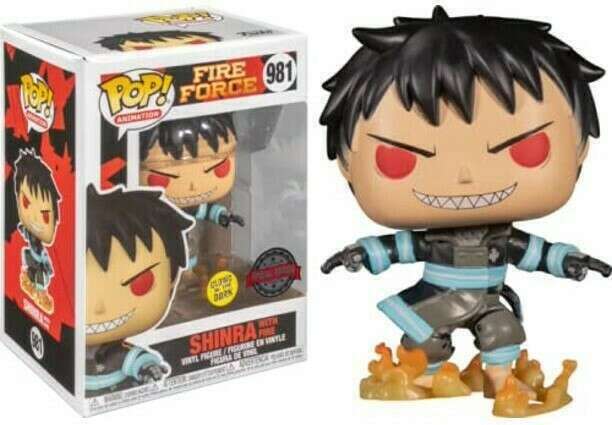Fire Force Shinra with Fire Glow Exclusive Funko Pop! #981