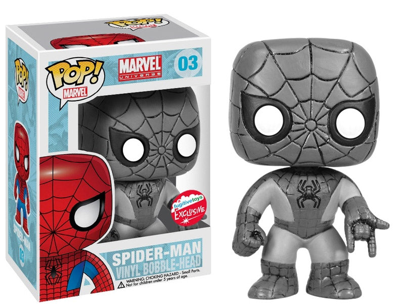 (Light Box Damage) Funko Pop! Marvel Universe Spider-Man (Black and White) Exclusive #03