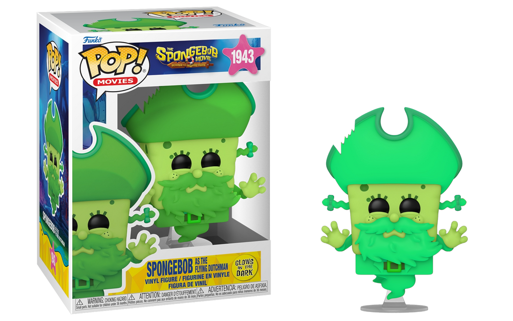 Funko Pop! The Spongebob Movie Search For Squarepants Spongebob as the Flying Dutchman Glow in the Dark #1943