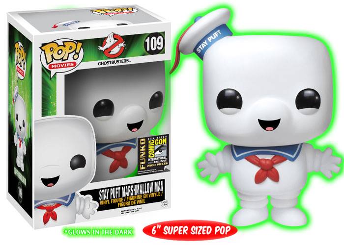 Funko Pop! Ghostbusters Stay Puft Glow 6 Inch SDCC  Exclusive #109