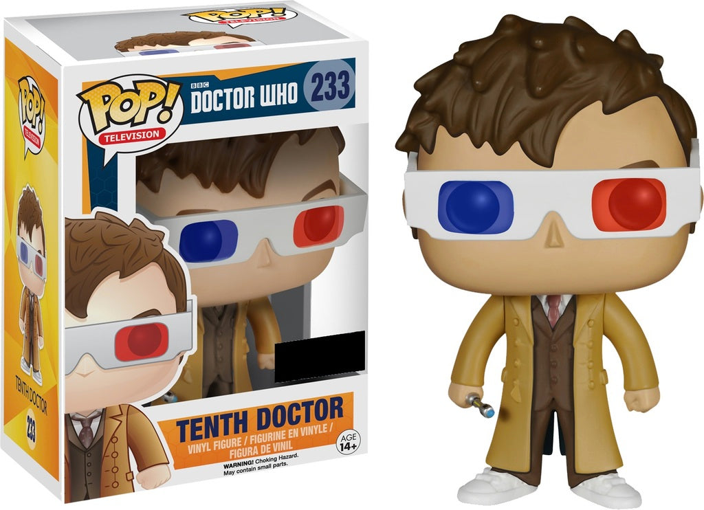 (Box Damage) Funko Pop! Doctor Who Tenth Doctor with 3D Glasses Exclusive #233